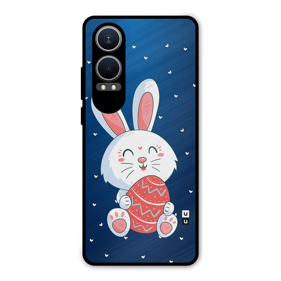 Happy Festive Bunny Metal Back Case for OnePlus Nord CE4 Lite
