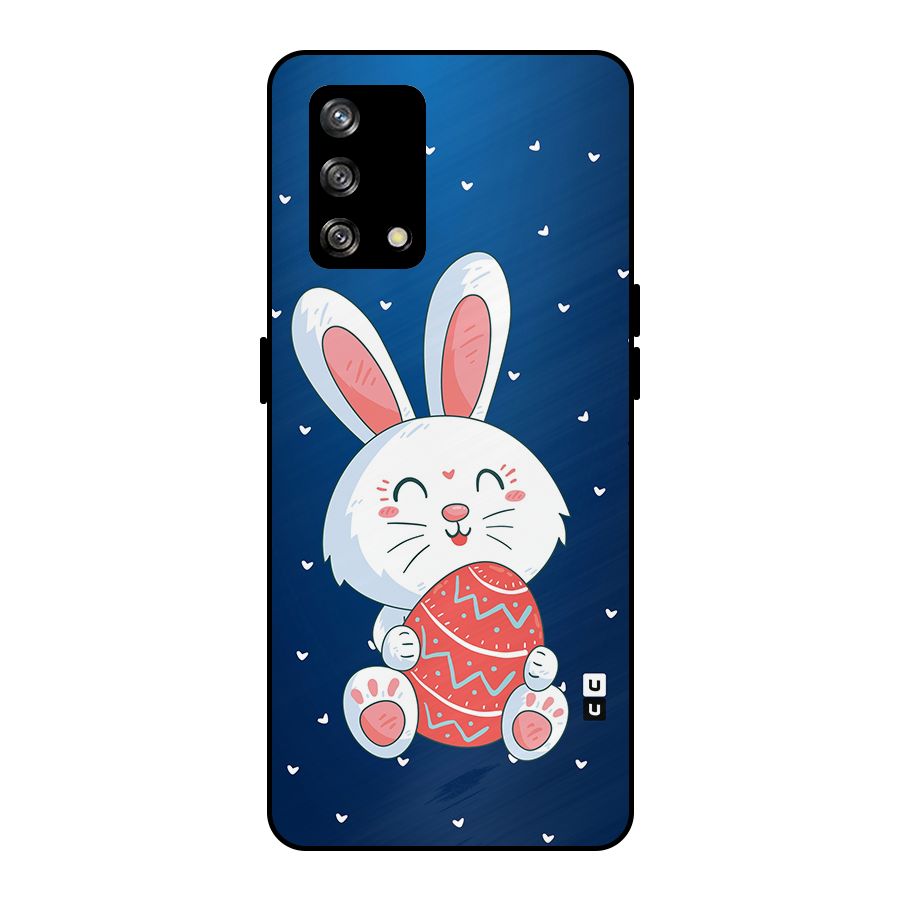 Happy Festive Bunny Metal Back Case for Oppo F19