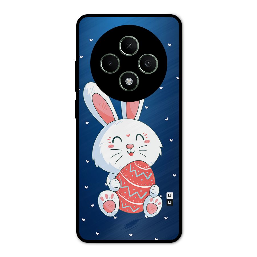 Happy Festive Bunny Metal Back Case for Oppo F27