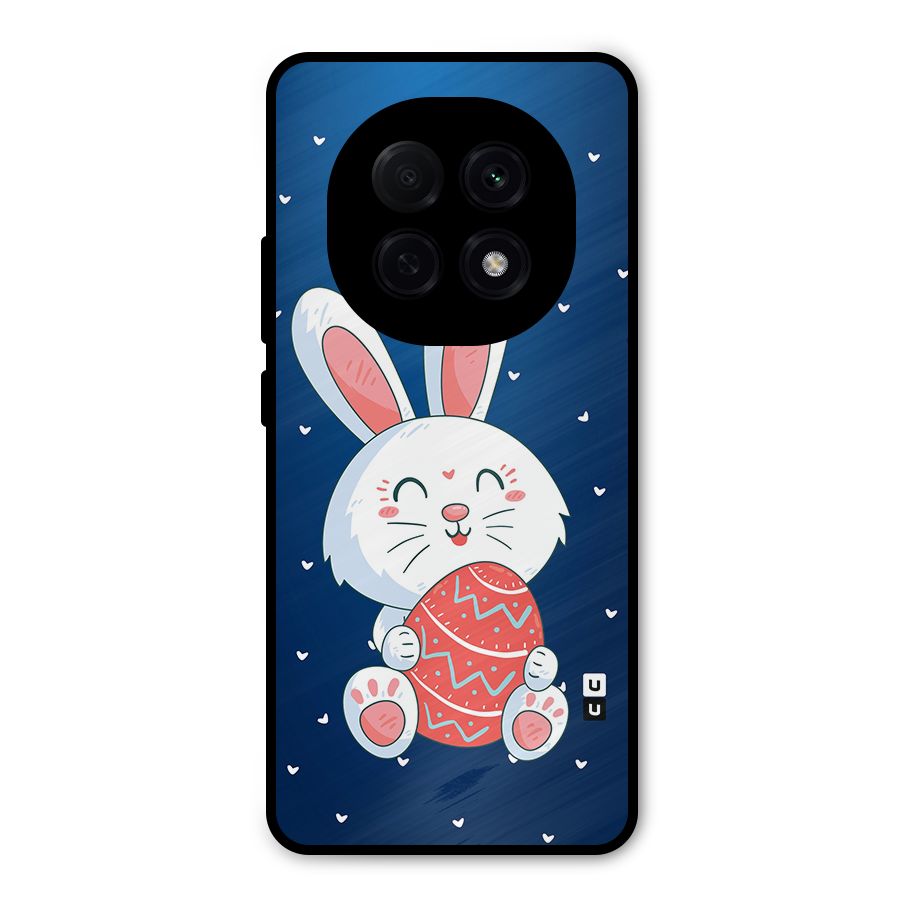 Happy Festive Bunny Metal Back Case for Oppo F29 Pro