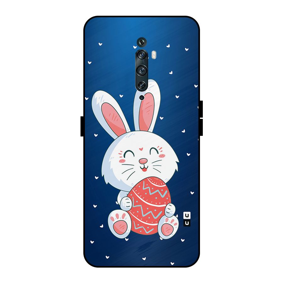 Happy Festive Bunny Metal Back Case for Oppo Reno2 Z