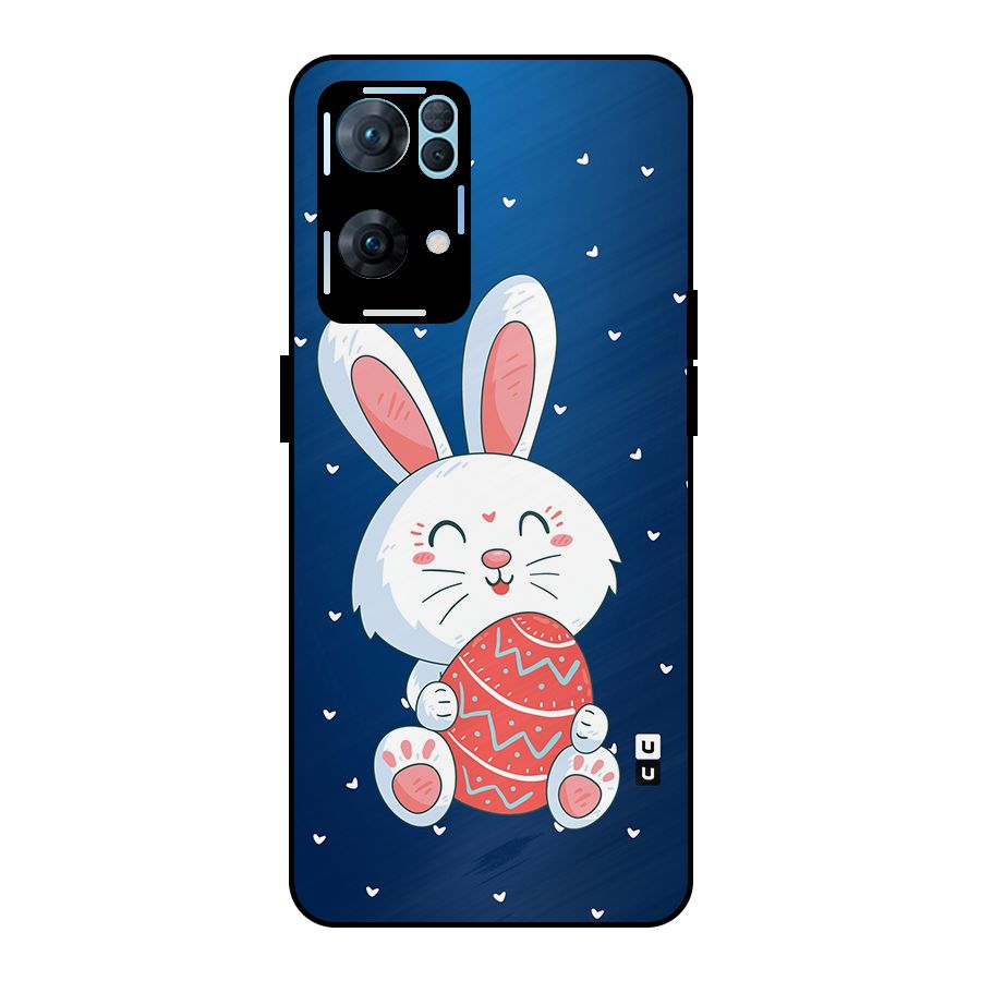 Happy Festive Bunny Metal Back Case for Oppo Reno7 Pro 5G