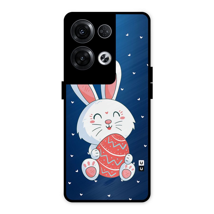 Happy Festive Bunny Metal Back Case for Oppo Reno8 Pro 5G