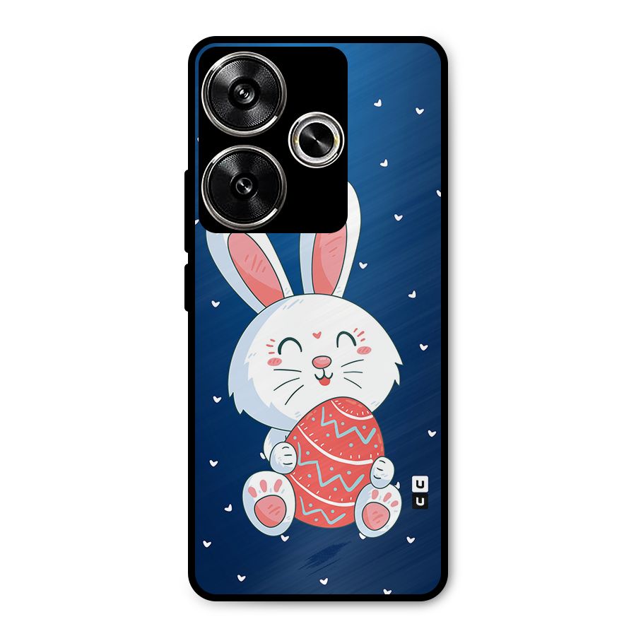 Happy Festive Bunny Metal Back Case for Poco F6