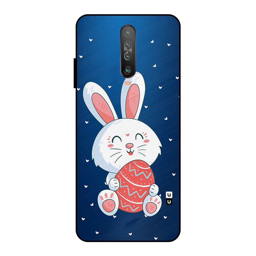 Happy Festive Bunny Metal Back Case for Poco X2