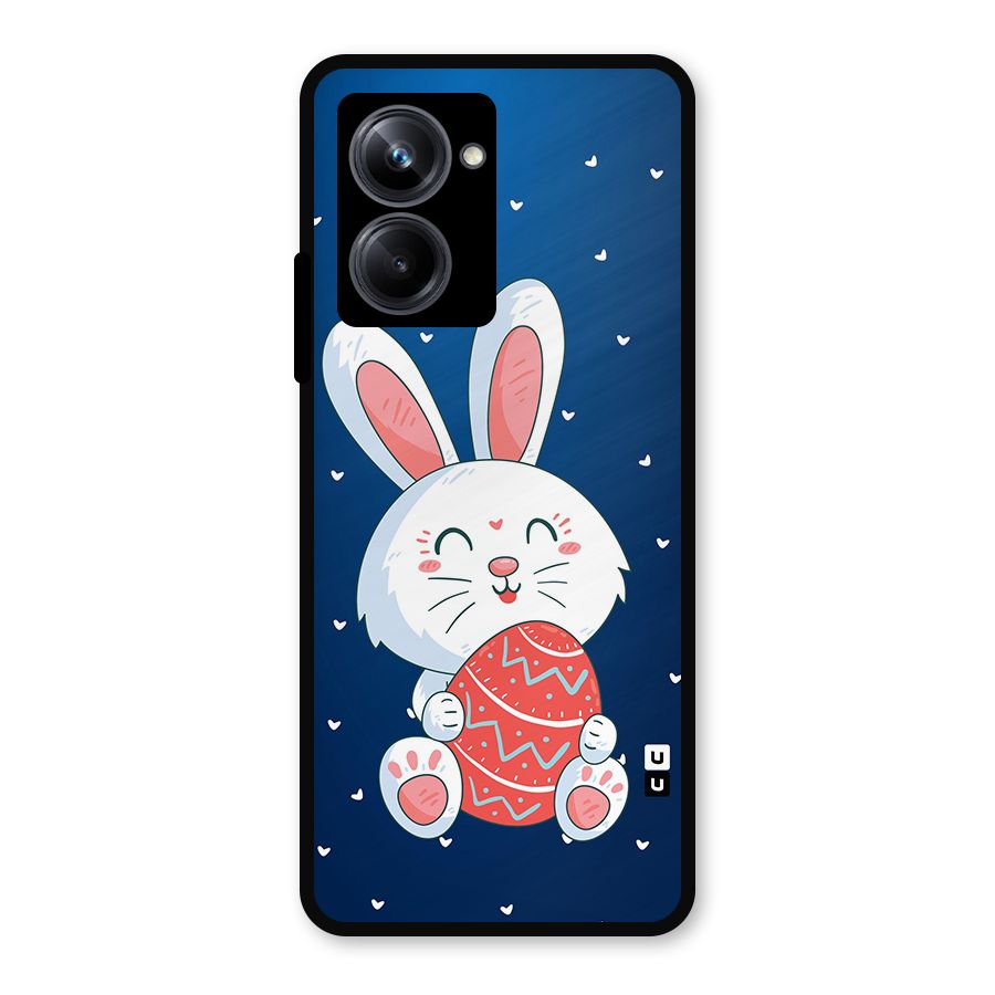 Happy Festive Bunny Metal Back Case for Realme 10 Pro