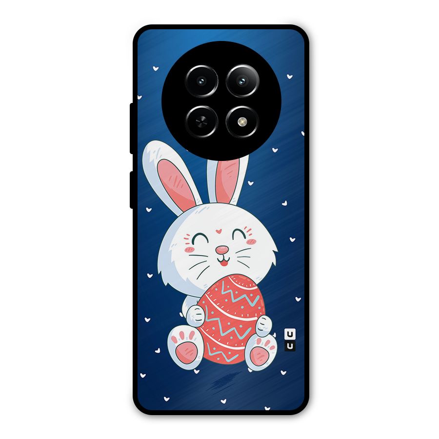 Happy Festive Bunny Metal Back Case for Realme 12 5G