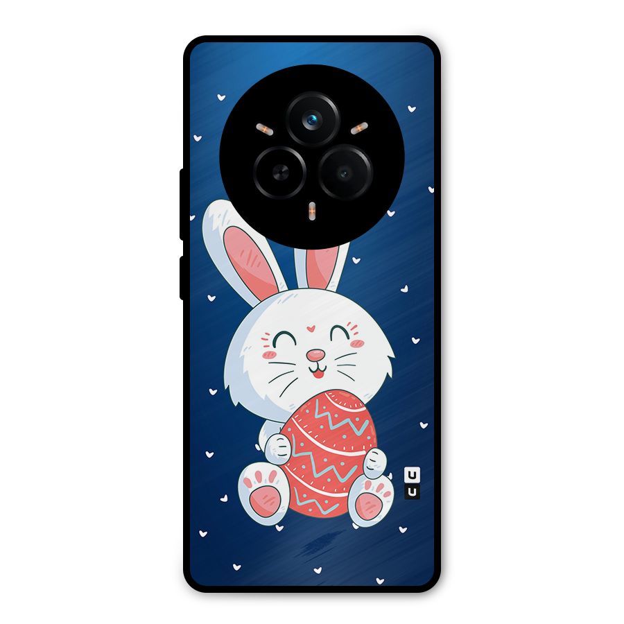 Happy Festive Bunny Metal Back Case for Realme 14 Pro