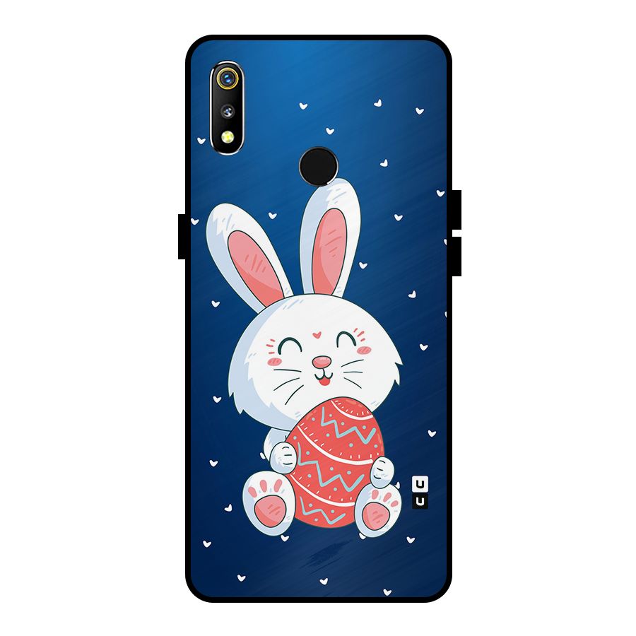 Happy Festive Bunny Metal Back Case for Realme 3
