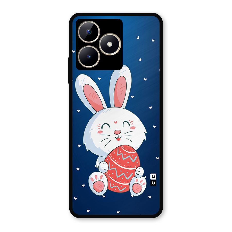 Happy Festive Bunny Metal Back Case for Realme C53