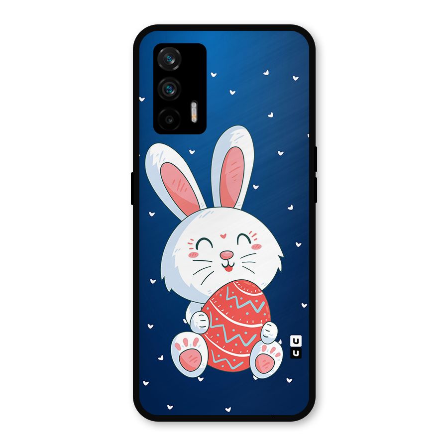 Happy Festive Bunny Metal Back Case for Realme GT 5G