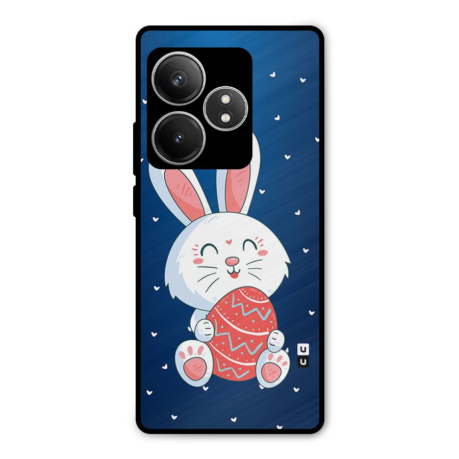 Happy Festive Bunny Metal Back Case for Realme GT 6T