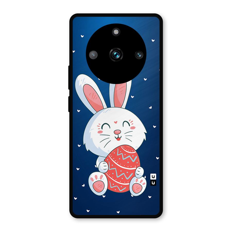 Happy Festive Bunny Metal Back Case for Realme Narzo 60 Pro