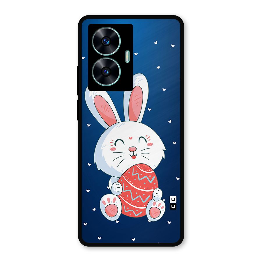 Happy Festive Bunny Metal Back Case for Realme Narzo N55