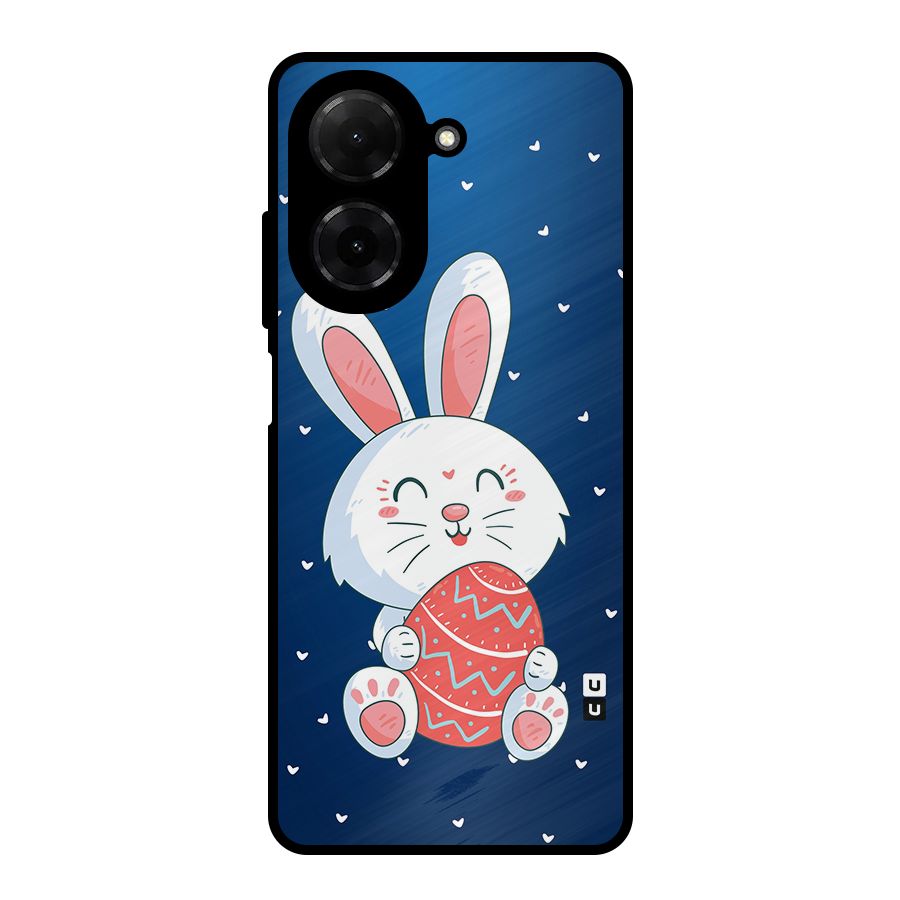 Happy Festive Bunny Metal Back Case for Redmi A5 4G