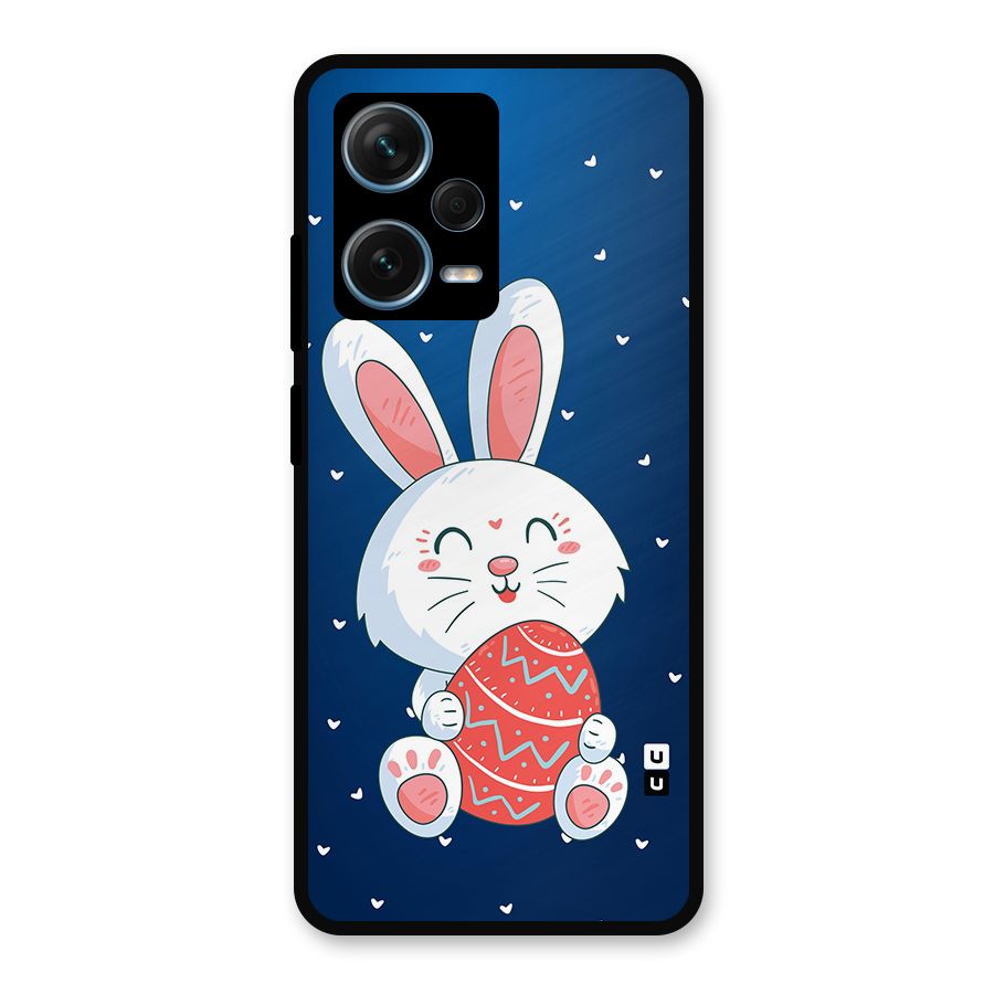 Happy Festive Bunny Metal Back Case for Redmi Note 12 Pro Plus 5G