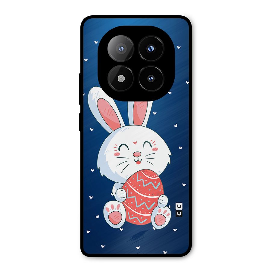 Happy Festive Bunny Metal Back Case for Redmi Note 14 Pro Plus 5G