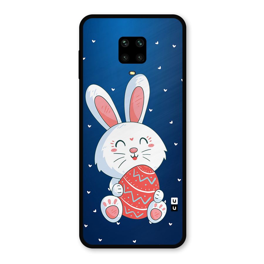 Happy Festive Bunny Metal Back Case for Redmi Note 9 Pro