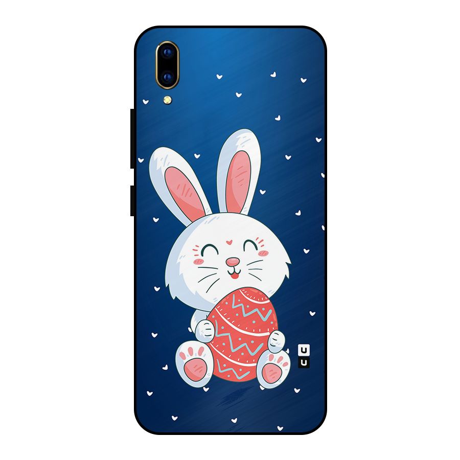 Happy Festive Bunny Metal Back Case for Vivo V11 Pro