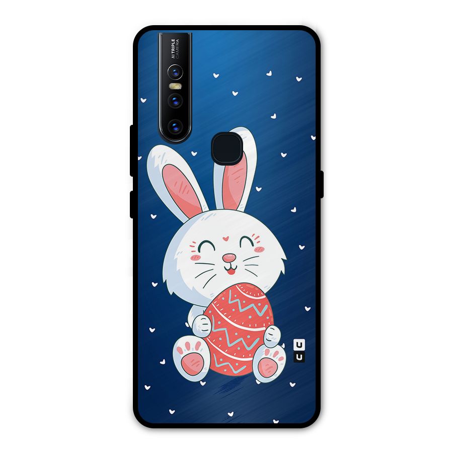 Happy Festive Bunny Metal Back Case for Vivo V15