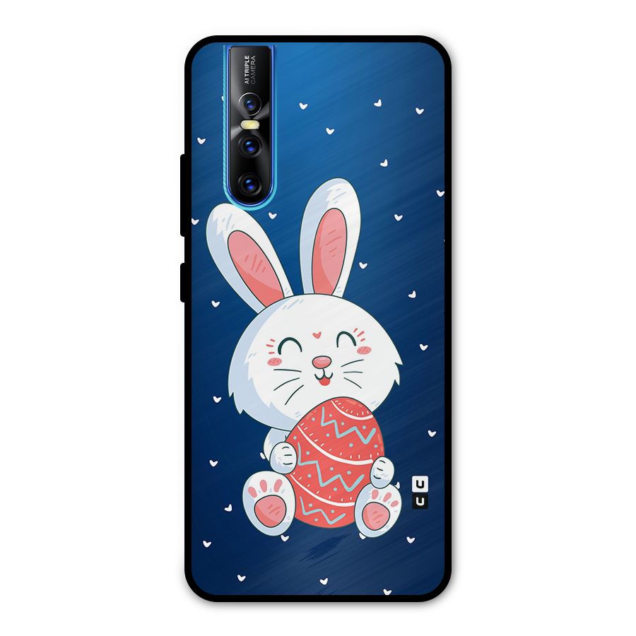 Happy Festive Bunny Metal Back Case for Vivo V15 Pro