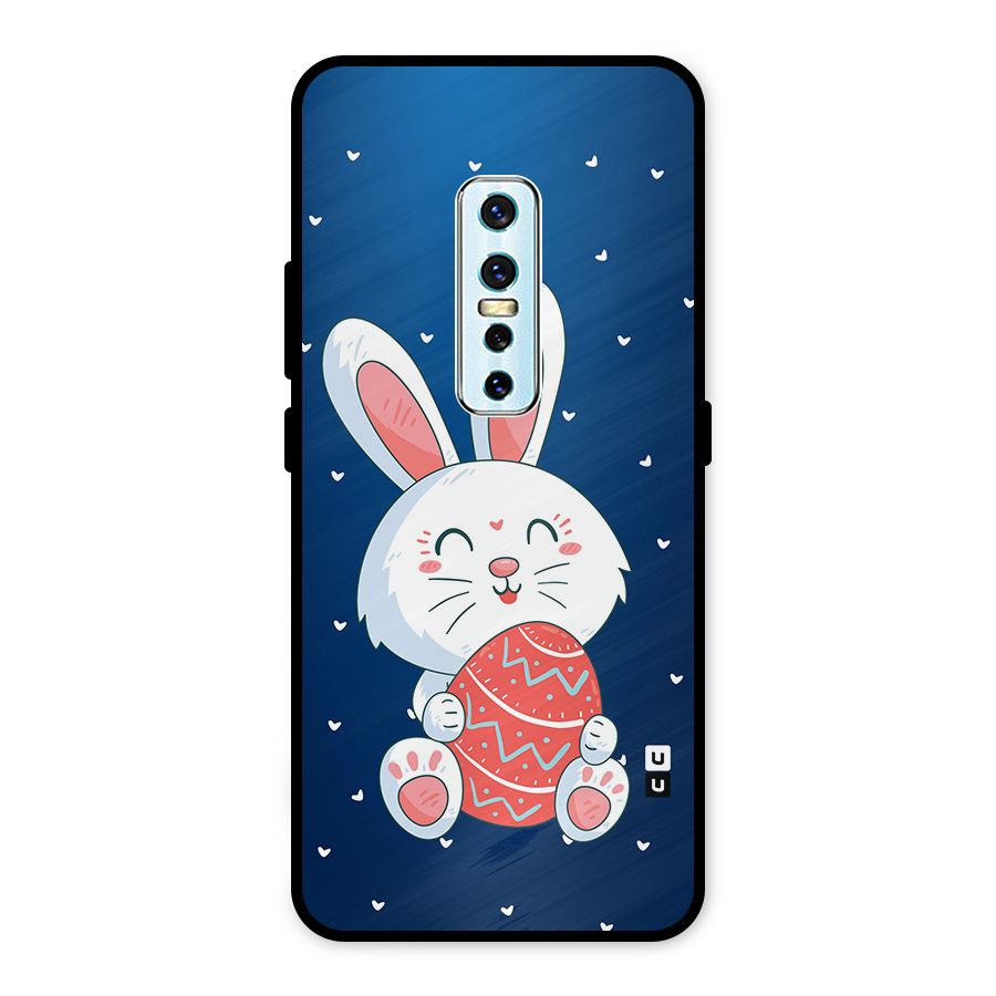 Happy Festive Bunny Metal Back Case for Vivo V17 Pro