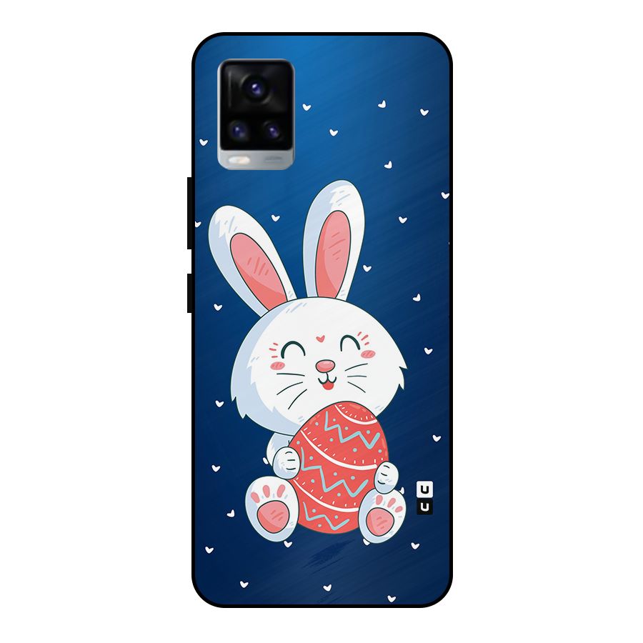 Happy Festive Bunny Metal Back Case for Vivo V20 2021