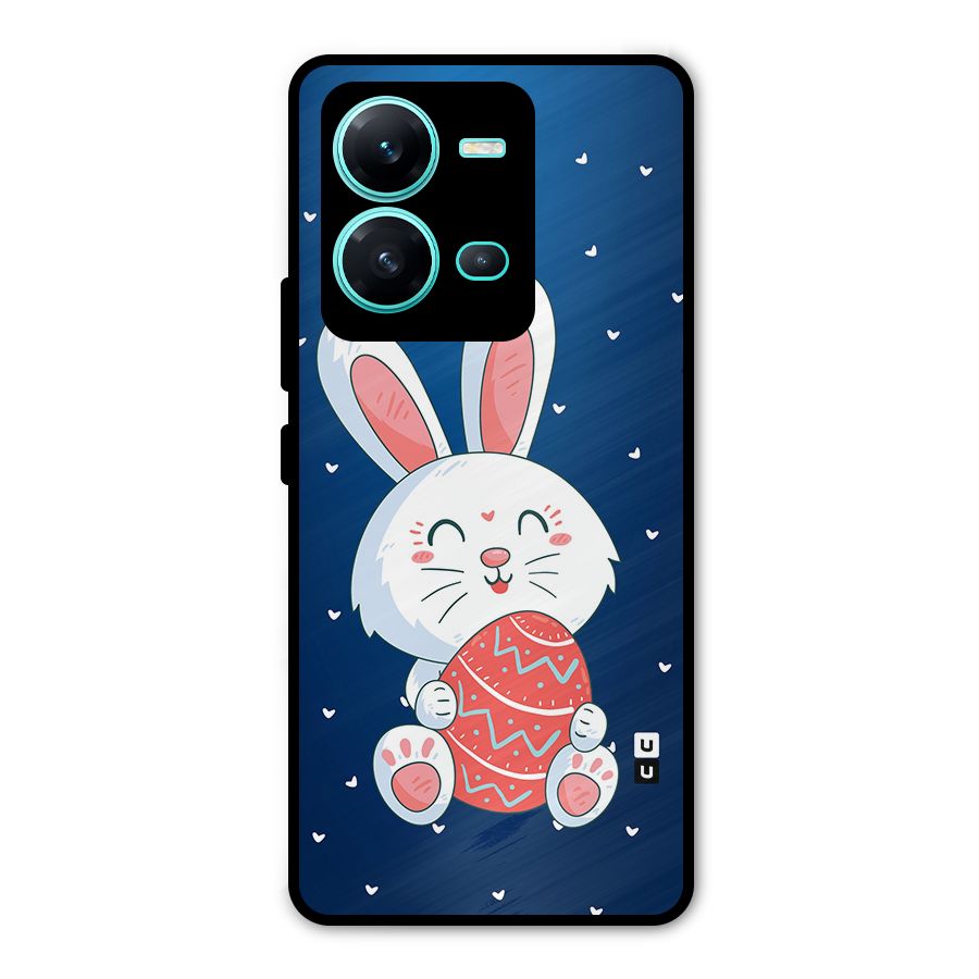 Happy Festive Bunny Metal Back Case for Vivo V25