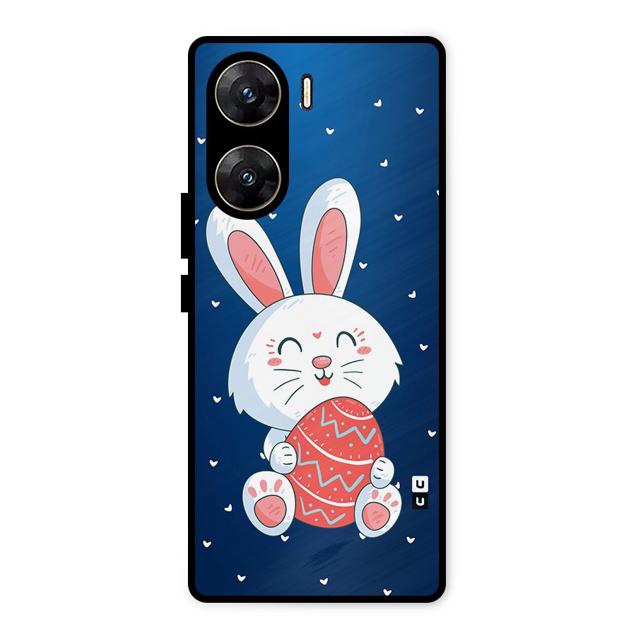 Happy Festive Bunny Metal Back Case for Vivo V29e