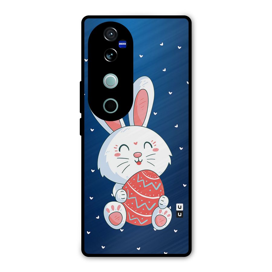 Happy Festive Bunny Metal Back Case for Vivo V40 Pro