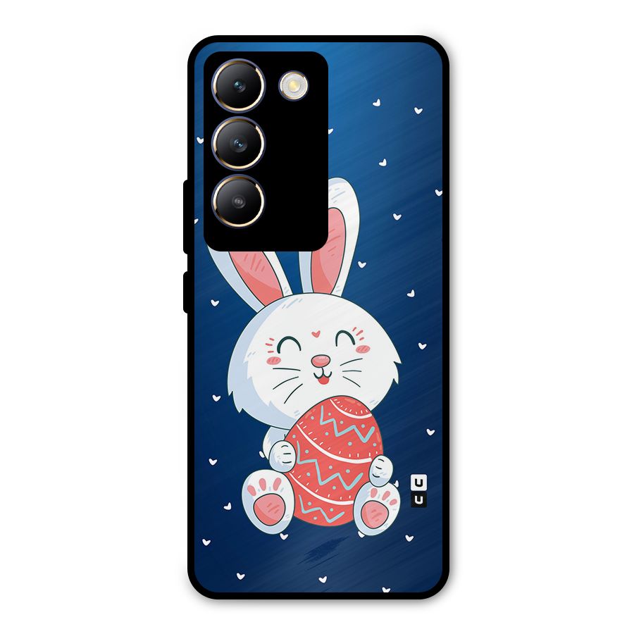 Happy Festive Bunny Metal Back Case for Vivo Y200e