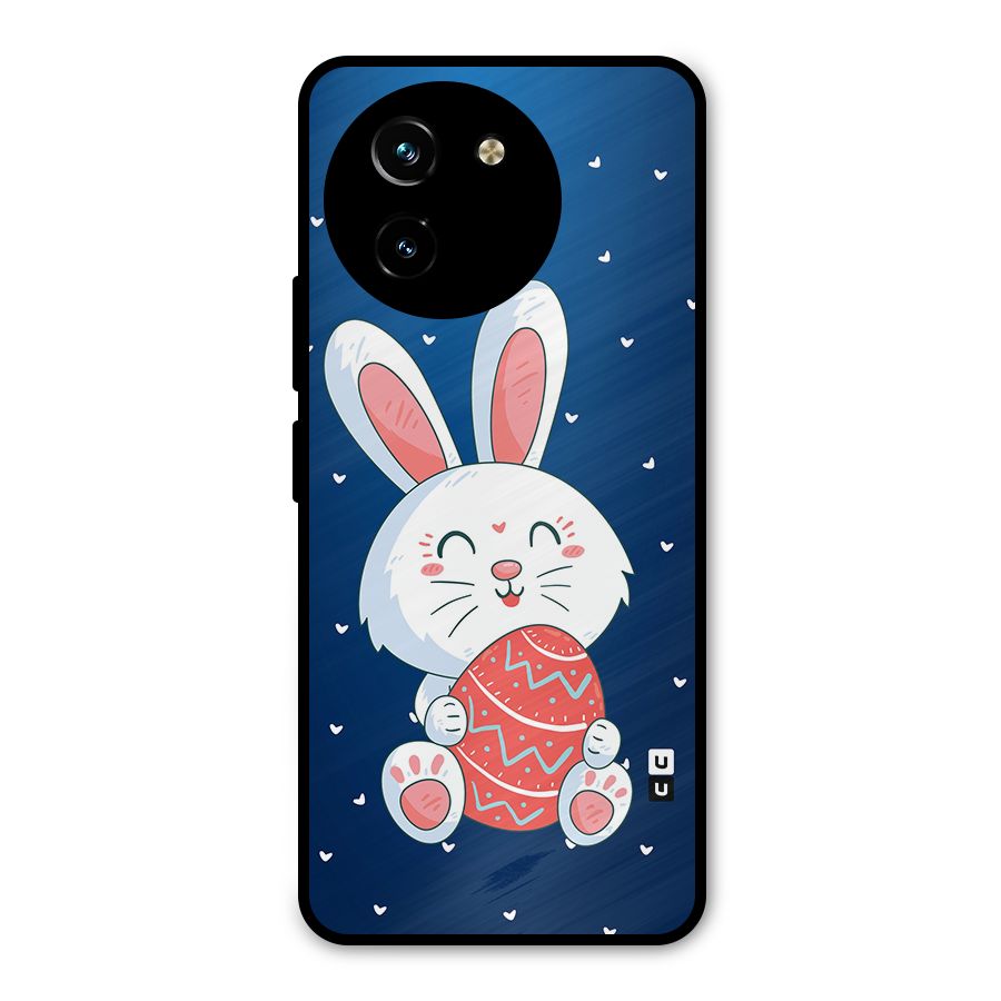 Happy Festive Bunny Metal Back Case for Vivo Y200i