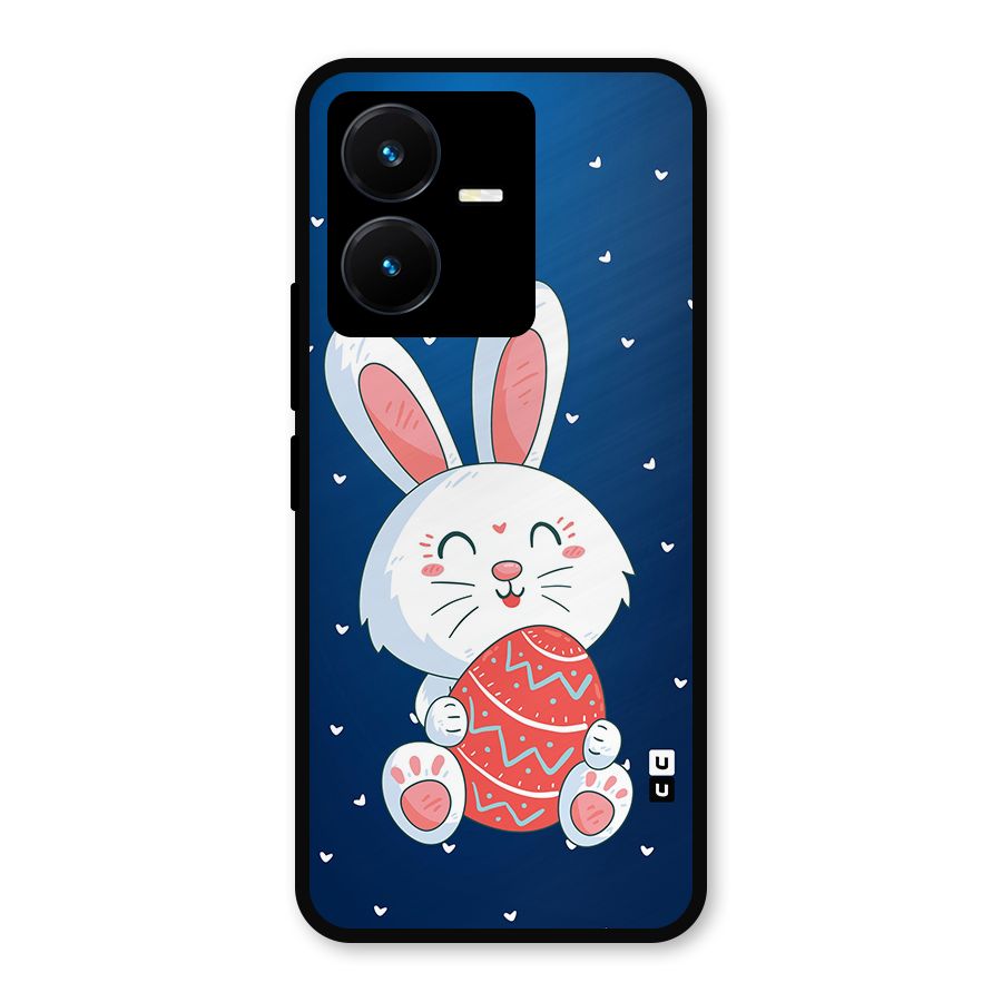 Happy Festive Bunny Metal Back Case for Vivo Y22