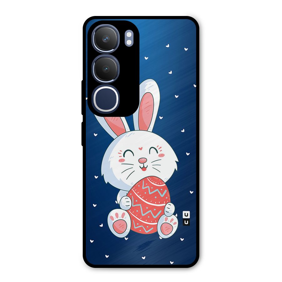 Happy Festive Bunny Metal Back Case for Vivo Y29
