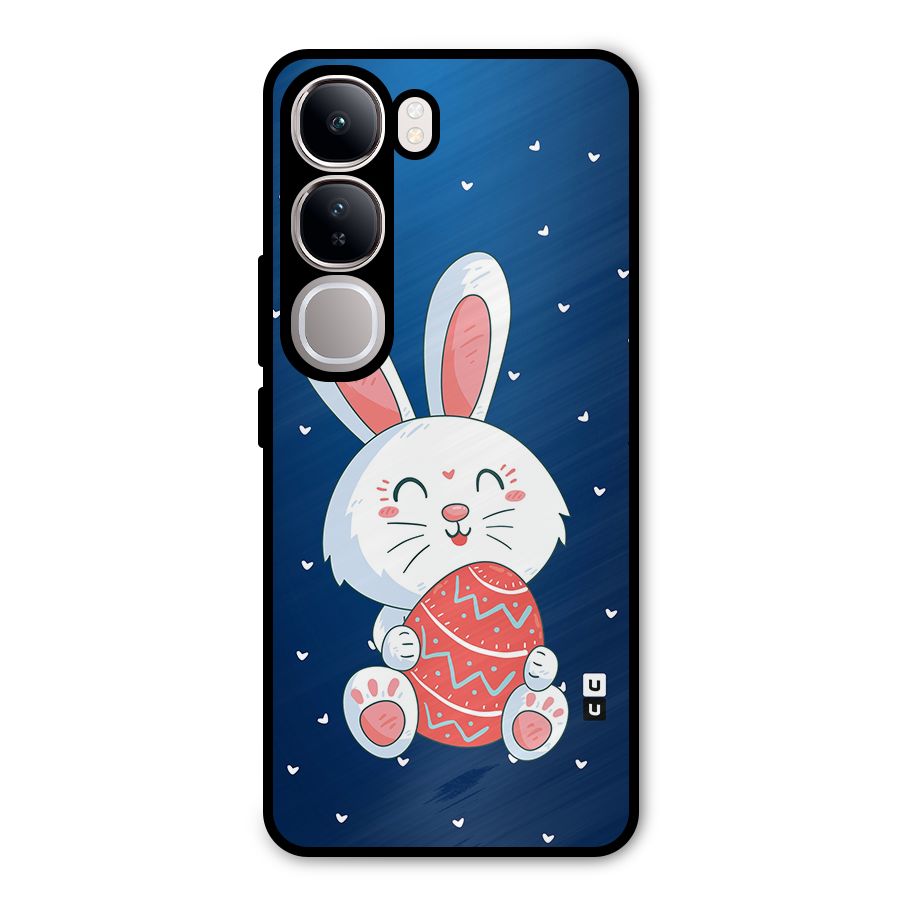 Happy Festive Bunny Metal Back Case for Vivo Y300