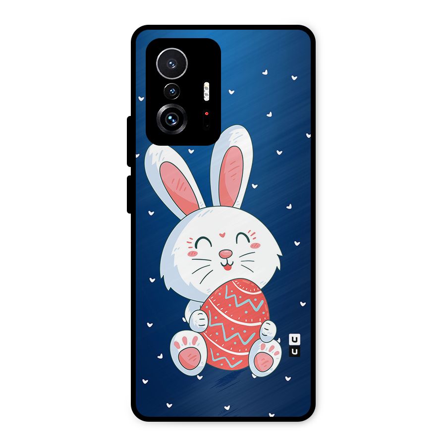Happy Festive Bunny Metal Back Case for Xiaomi 11T Pro
