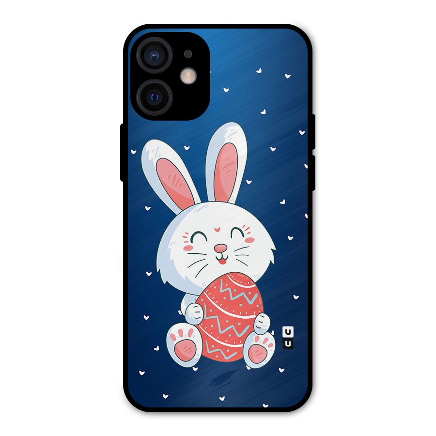 Happy Festive Bunny Metal Back Case for iPhone 12 Mini