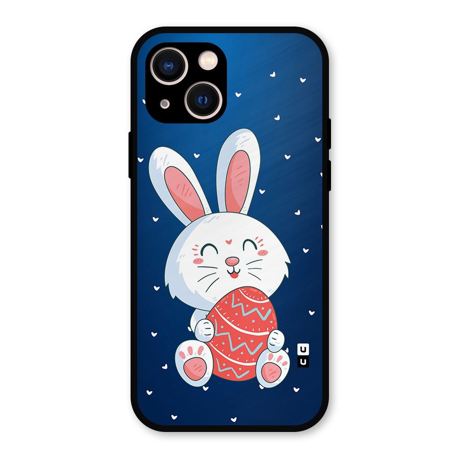 Happy Festive Bunny Metal Back Case for iPhone 13