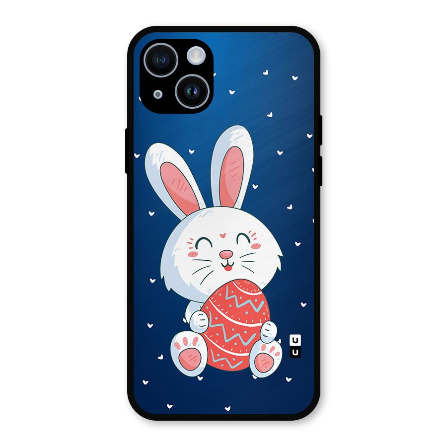 Happy Festive Bunny Metal Back Case for iPhone 14