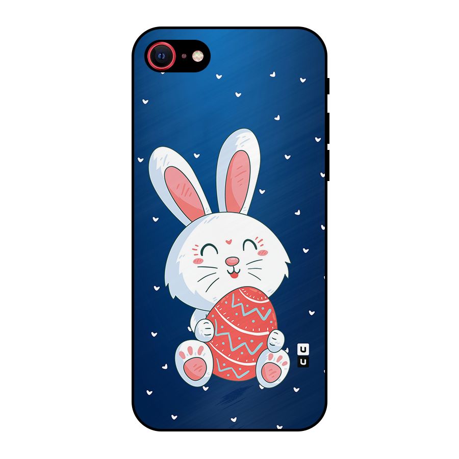 Happy Festive Bunny Metal Back Case for iPhone 8