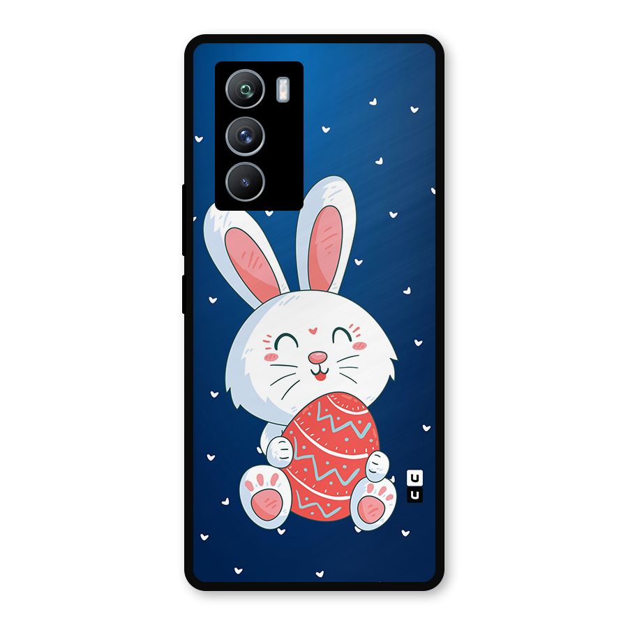 Happy Festive Bunny Metal Back Case for iQOO 9 SE