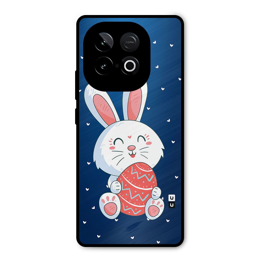 Happy Festive Bunny Metal Back Case for iQOO Neo 10