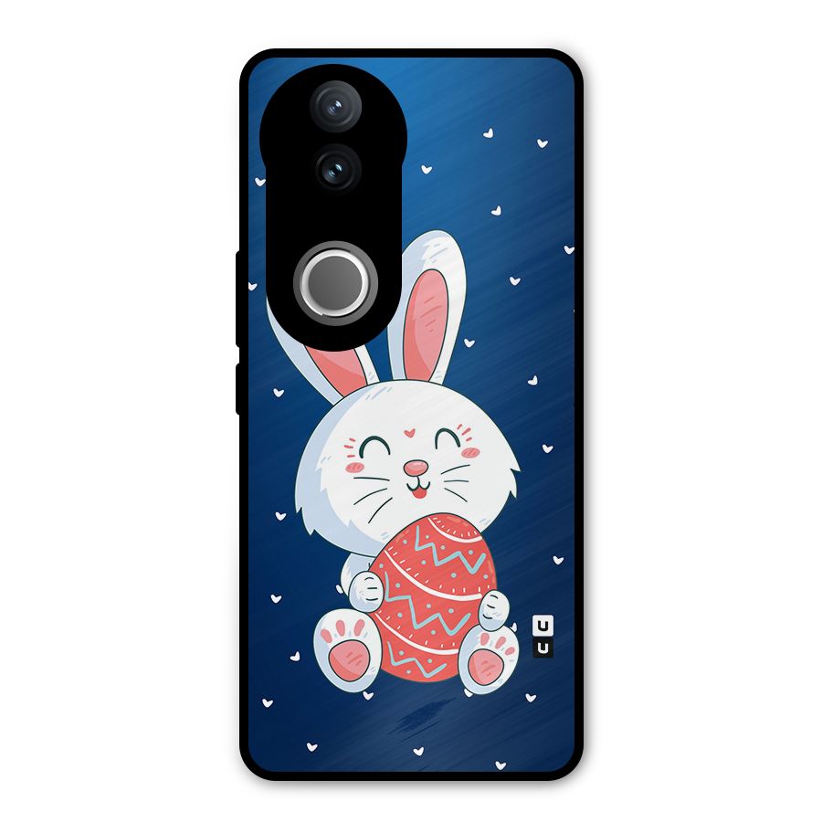 Happy Festive Bunny Metal Back Case for iQOO Z10R