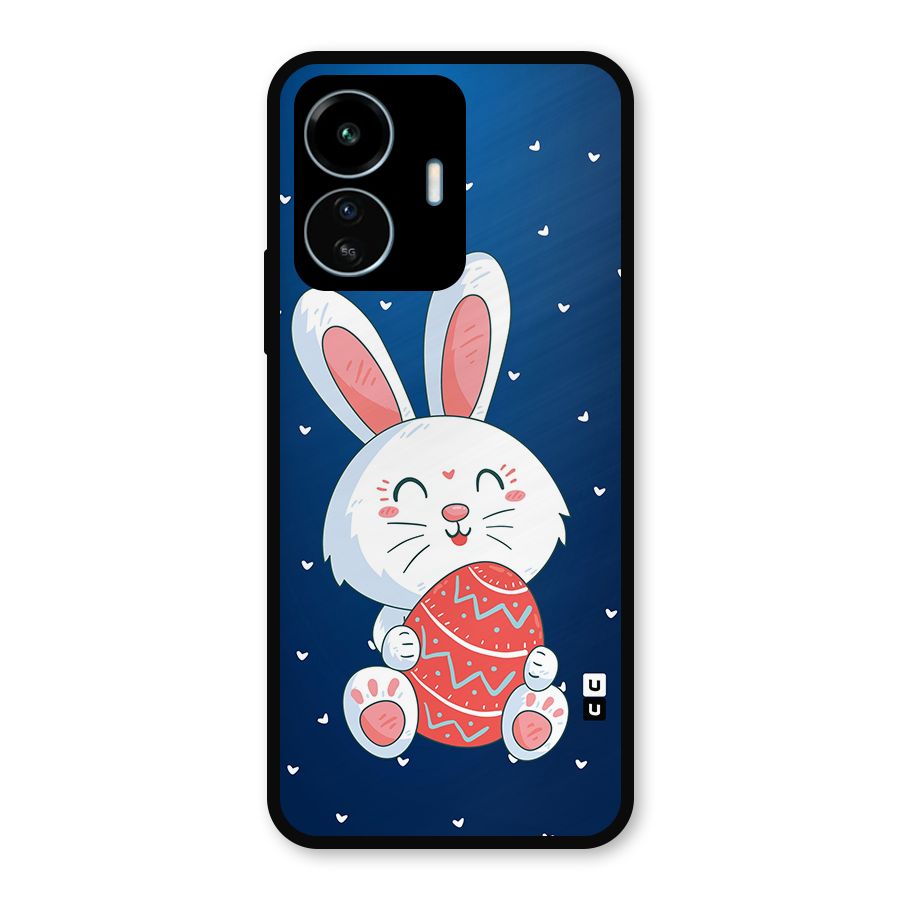 Happy Festive Bunny Metal Back Case for vivo iQOO Z6 Lite 5G