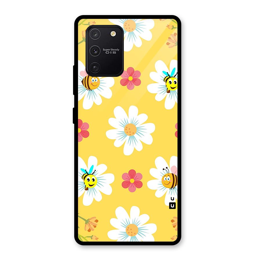 Happy Flowers Glass Back Case for Galaxy S10 Lite