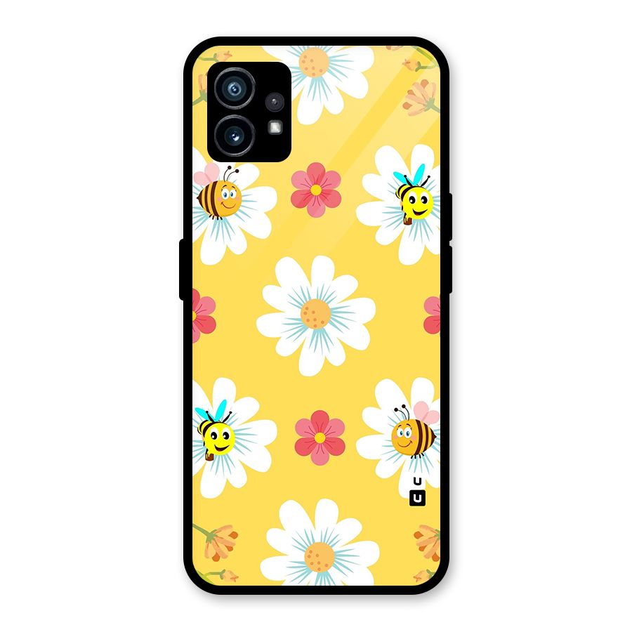 Happy Flowers Glass Back Case for Nothing Phone 1