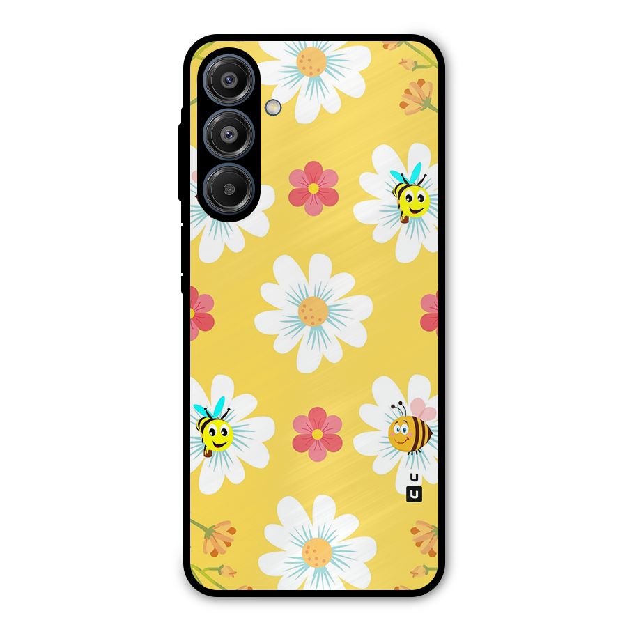 Happy Flowers Metal Back Case for Galaxy A16 5G