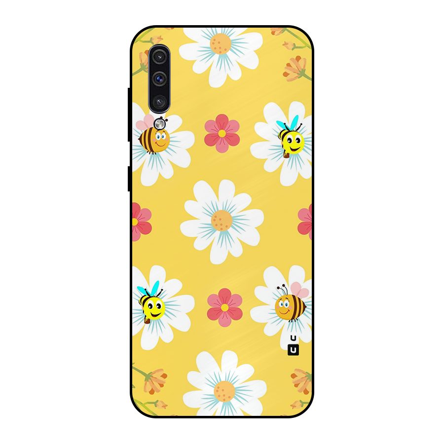 Happy Flowers Metal Back Case for Galaxy A30s
