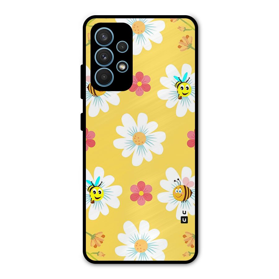 Happy Flowers Metal Back Case for Galaxy A32