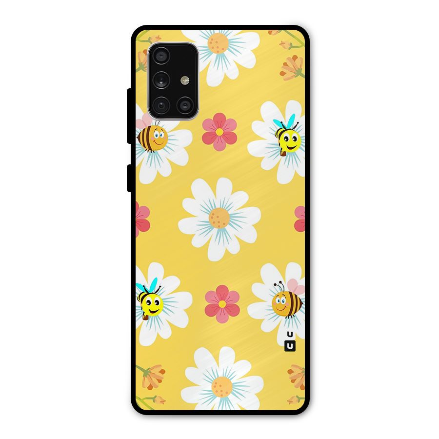 Happy Flowers Metal Back Case for Galaxy A71